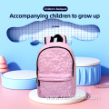 Pink PU children's backpack